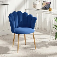 Velvet Armchair with Gold Legs