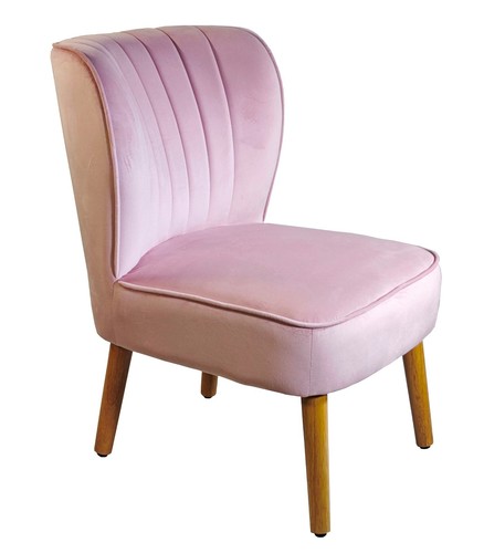 Pink velvet bedroom - velvet, chair