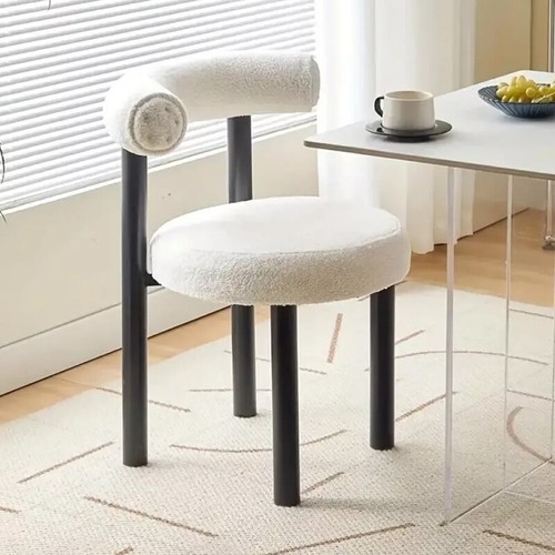 White soft makeup vanity chair - soft,