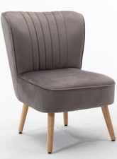 Grey velvet Bedroom chair