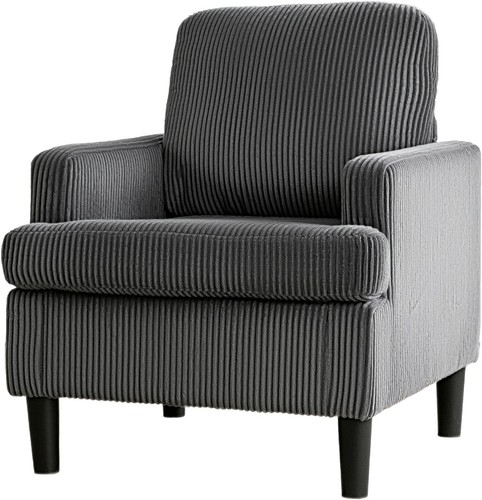 Armchair grey corduroy cosy - corduroy,
