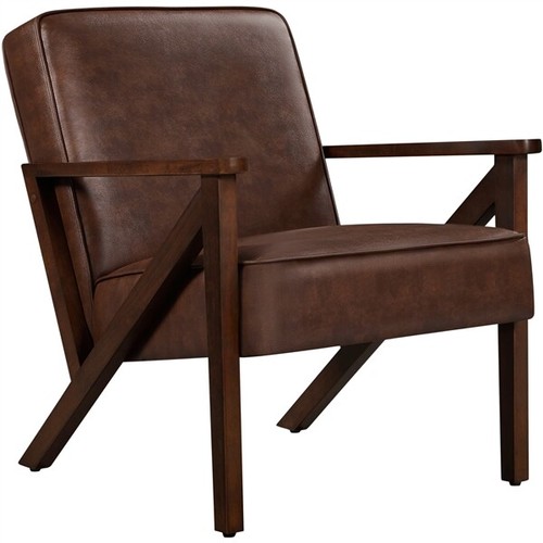 Modern faux leather armchair - faux,