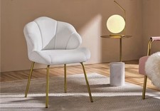 Velvet Accent Chair With Gold