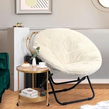 Foldable Plush Saucer Chair